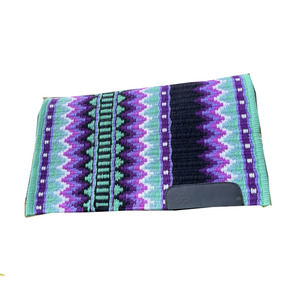 Tapis de selle western multicolore à motif Navajo, tissé à la main en laine, contourné, confortable et durable, pour cheval - Product Image 1