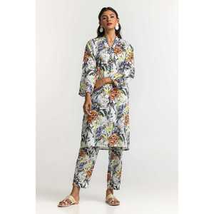 ชุดเซ็ตผ้าชีฟองสีม่วงสำหรับผู้หญิง ไซส์ XXS/XS ชุดสองชิ้นสำหรับใส่ในชีวิตประจำวัน ดีไซน์เสื้อและกระโปรง - Product Image 5