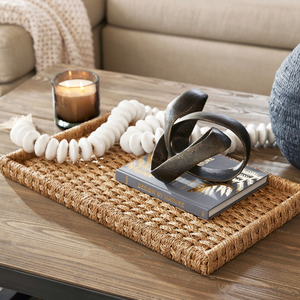 ตะกร้าสานทรงสี่เหลี่ยมผืนผ้าหญ้าทะเลงานทำมือตะกร้าสานตกแต่งโต๊ะเก็บของเป็นมิตรต่อสิ่งแวดล้อม - Product Image 2