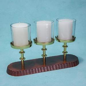 Porte-bougie en métal pour décoration de table et de cheminée avec un look minimaliste, finition mate écologique, utilisation durable pour Noël - Product Image 6