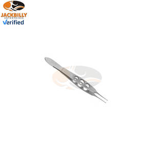 Forceps conjonctivaux manuels en acier inoxydable Fechtner 10,5 cm 4 pouces, pointes délicates en forme d'anneau, instruments chirurgicaux de ligature - Product Image 3