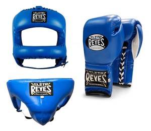 ชุดมวยหนังวัวแท้สีน้ำเงินแถบจมูกสายป้องกันหัวปรับแต่งได้ระบายอากาศความสบายสำหรับศิลปะการต่อสู้ - Product Image 1