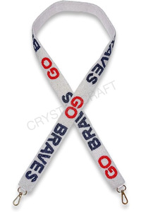 Sangles de sac de perles de rocaille noires et blanches Accessoires de mode avec sangle de sac à main perlée de forme et de conception personnalisées - Product Image 2