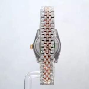 <b>Men's</b> Luxury Hip Hop Design Analog Quartz <b>Watch</b> Premium Moissanite Diamond 5mm Stainless Steel Strap Glass Fully Iced Bling - Product Image 5