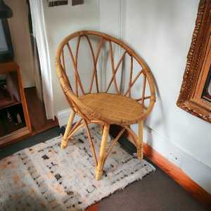 เก้าอี้โซฟาหวายแบบพกพาเฟอร์นิเจอร์สำหรับงานกลางแจ้งดีไซน์ใหม่สไตล์โมเดิร์นสำหรับลานสำหรับเด็กห้องนอนห้องนอนไม้ไผ่ - Product Image 2