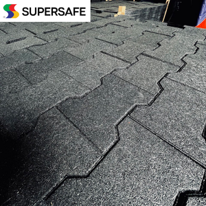 Malaysia Supersafe Minimal Footfall Noise Rubber Equine T-Bone Dogbone Pavers para yardas Golf Cart Path Espesor de tamaño personalizado - Product Image 6