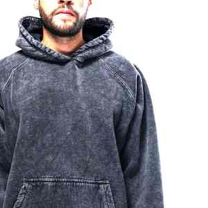 Sudadera con textura retro, lavado ácido, desteñida, cálida, de forro polar, cómoda, estilo moderno y urbano para invierno - Product Image 6