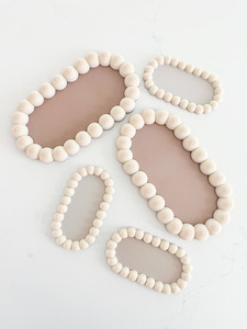 Handmade Premium <b>Oval</b> Shape Wood Coaster <b>for</b> Tabletop Protection Round Wooden Coaster <b>for</b> Drinks - Product Image 2