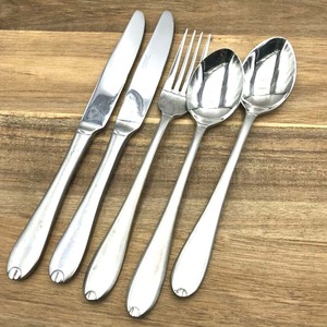 Silver Mirror Polished Stainless Steel Luxury Cutlery <b>Set</b> with Stainless Steel Handles <b>Fork</b> <b>Spoon</b> <b>Knife</b>-100 Pcs Dishwasher Safe - Product Image 3