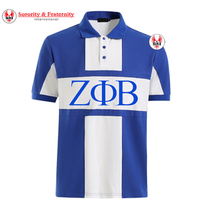 Zeta phi Beta zpb เสื้อโปโลสีฟ้าและสีขาวตัวแทนปักลายชาวกรีกเสื้อผ้าแนวสมาคมและพี่น้อง - Product Image 1