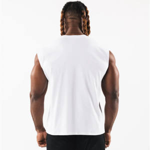 2024 alta calidad Unisex algodón sin mangas gimnasio camisa hombres entrenamiento camiseta sin mangas gimnasio Stringer para hombres - Product Image 3