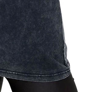 OEM unisexe lavé t-shirts lourd 100% coton femmes t-shirt personnalisé graphique lavage à l'acide chemise pour femmes - Product Image 6