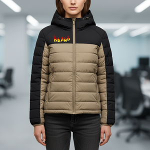 Chaqueta Acolchada Extra Grande para Mujer, Estilo Moderno 2025, Ligera, Transpirable, de Piel de Oveja Ecológica, Impermeable, Suministro al por Mayor - Product Image 1