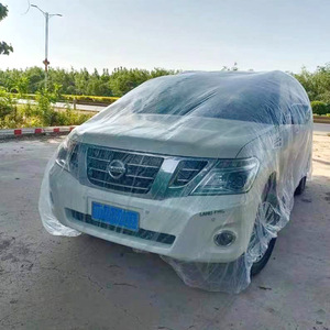 Vente en gros de housse de voiture jetable pour vêtements de voiture housse transparente anti-poussière anti-pluie pour voiture complète - Product Image 3