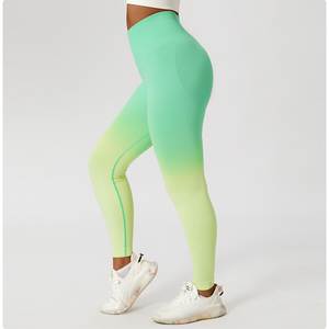 Venta al por mayor de diseño personalizado de las mujeres gimnasio Yoga Leggings alto Nylon Spandex activo pantalones de chándal elástico bolsillo invierno estampado cordón - Product Image 5