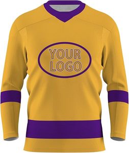 Maillots de hockey personnalisés, impression par sublimation en usine, commandes en gros, maillot de hockey respirant, qualité professionnelle, vêtements d'équipe personnalisés - Product Image 1