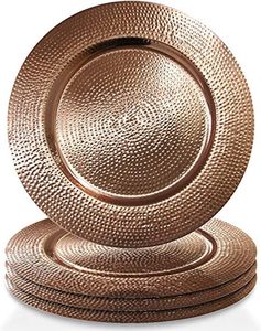 Assiette de service en cuivre gravée à la main, luxueuse et écologique, pour servir les aliments à la maison, dans les hôtels, les restaurants, les fêtes et les événements - Product Image 6