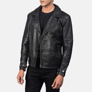 2025 nouveau gros noir à manches longues hommes veste moto moto veste en cuir pour hommes - Product Image 4