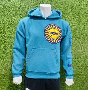 Sudadera con capucha básica clásica para hombre con parche bordado y elegante para uso informal y actividades al aire libre - Product Image 1