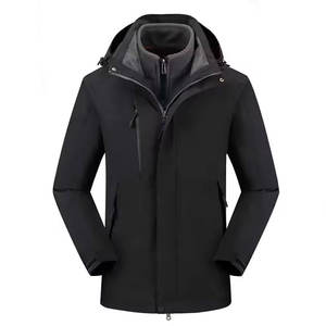 Chaqueta Impermeable y Transpirable para Hombre, con Capucha, 6 Bolsillos, Forro Polar Suave, Cortavientos de Invierno para Senderismo - Product Image 1