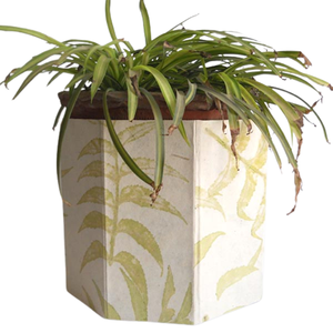 Hemp Fiber <b>Paper</b> Handmade Leaves Impressions All Over Flower Pots Customize Foldable Planters For Decoration And Gifting - Product Image 3