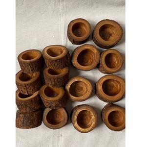 Porte-bougie en bois fait main, support rustique pour bougies chauffe-plat, décoration d'intérieur, fournisseur en gros - Product Image 6