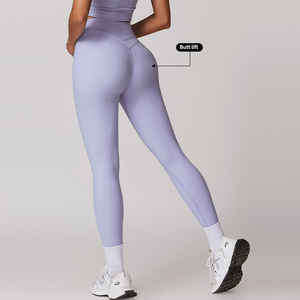 Leggings de yoga doux de haute qualité OEM pour femmes, collants de compression extensibles dans les 4 sens, leggings en forme de V pour pantalons de yoga et de gymnastique - Product Image 5