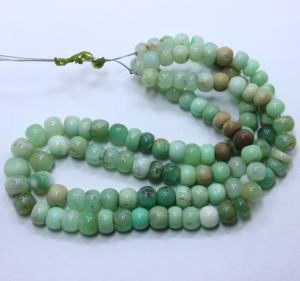 ลูกปัดกลม chrysoprase แบบเรียบขนาดลูกปัดอัญมณีธรรมชาติ7X6MM 10X8MM ประมาณลูกปัดทำเครื่องประดับขนาด14นิ้ว - Product Image 1