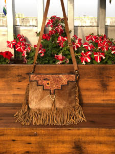 Best Seller 2024 Bolso de hombro de cuero con flecos-Marrón-Bolso cruzado occidental-Monedero de lujo-Bolso bohemio West para mujer - Product Image 2