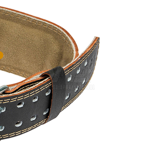 Ceinture de soutien professionnelle en cuir de vachette antidérapante pour musculation, tractions et dips, idéale pour l'entraînement en salle de sport - Modèle 2026 - Product Image 6
