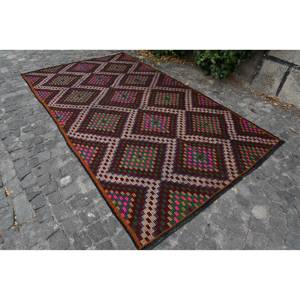 Tapis Turc Vintage Moderne 5.8 X 10.4ft Classique Rectangle Motif Marron Beige Laine Faux Lapin Fourrure Support pour Adolescents 4m Largeur - Product Image 2
