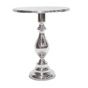 Offre spéciale Table en aluminium d'aspect moderne de qualité luxueuse Table centrale décorative nickelée classique faite à la main au design antique - Product Image 6