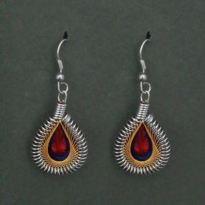 Tip Top Fashions 1316102B Pendientes colgantes de varios hilos chapados en rodio Diseño de alas de moda vintage en acero inoxidable - Product Image 1