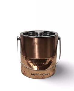 Newly Design Hammered Stainless Steel Metal Gold Color Shiny Finished Parties And Event Decorative <b>Ice</b> <b>bucket</b> - Product Image 6