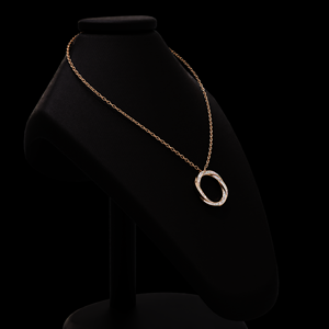 Círculo personalizado diseñado Leb Grown redondo brillante corte diamante colgante collar 925 plata esterlina uso diario y regalo de bodas - Product Image 4