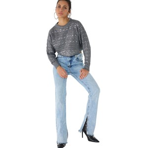 Suéter de Punto Casual Vintage para Mujer, 100% Algodón, Transpirable, Tejido a Crochet, con Estampado de Leopardo, para Invierno - Product Image 1