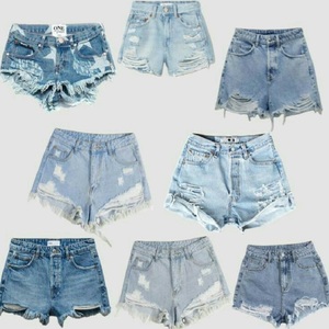 กางเกงขาสั้นลำลองผู้หญิงจากบังกลาเทศ คุณภาพสูง กางเกงขาสั้นไซส์ใหญ่สำหรับฤดูร้อน กางเกงยีนส์ขาสั้นผู้หญิงแบบยืดหยุ่น  สต็อกล็อต - Product Image 4