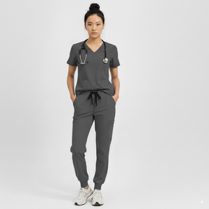 Conjunto de Uniforme de Fácil Cuidado para Mujer, Pantalón de Fregado con Logotipo Personalizado, Blanco, para Enfermera, Hecho en Vietnam, Respetuoso con el Medio Ambiente - Product Image 2