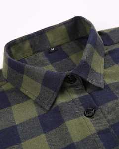 เสื้อเชิ้ตผ้าสักหลาดลายสก็อต คอปกผ้าลูกฟูก ซับในเงียบ ผ้าฝ้าย 100% ทรงหลวม น้ำหนักมาก ผ้าถัก สำหรับใส่กลางแจ้ง - Product Image 2