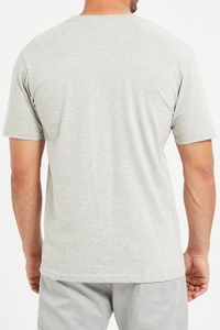 เสื้อยืดแขนยาวสีเทาสำหรับผู้ชาย ผลิตจากผ้าฝ้าย/ใยไผ่ ระบายอากาศได้ดี เป็นมิตรต่อสิ่งแวดล้อม คอกลม สไตล์ลำลอง สตรีทแวร์ ผ้าเจอร์ซีย์ - Product Image 4