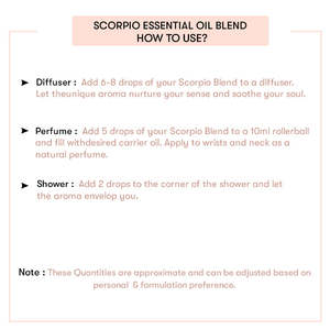Mezcla de Aceites Esenciales del Signo Zodiacal Escorpio, Terapéutica para Aclarar, Reafirmar y Nutrir la Piel, con Aceite de Geranio y Aceite de Oliva, OEM - Product Image 4