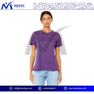 Tunique en coton écologique pour femme, col rond uni, manches courtes, coupe régulière, confortable, séchage rapide, respirante pour l'été - Product Image 2