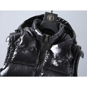 Veste polaire légère d'hiver décontractée pour hommes Service OEM Gilet brillant Manteau et gilet en duvet Veste - Product Image 6