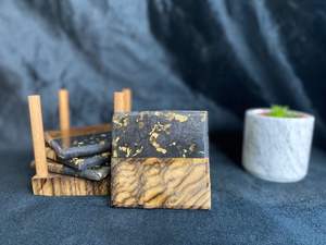 Ensemble de sous-verres en résine époxy de qualité UNIQUE avec effet océan Dessous de verre ronds carrés décoratifs en résine époxy par Craftsy Home - Product Image 4