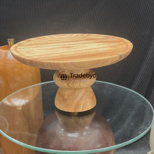 แท่นวางเค้กไม้ทรงกลมหรูหราสำหรับจัดแสดงของหวานและตกแต่งบ้านงานเลี้ยงวันเกิดงานแต่งงาน - Product Image 2