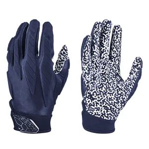 Guanti da Football americano con Logo personalizzato e prestazioni migliorate guanti Pro guanti da calcio Super appiccicosi per giovani adulti