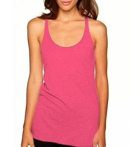Customizable Cotton Tank <b>Top</b> for Women Men <b>Plus</b> <b>Size</b> Breathable <b>Pink</b> with Custom Designed Logos Wholesale - Product Image 1