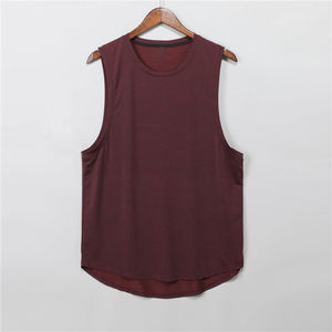 Camisetas de gimnasio curvadas para hombre, camisetas de entrenamiento personalizadas sólidas en blanco, chaleco de entrenamiento deportivo de verano, camiseta sin mangas - Product Image 6