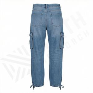 Pantalones Vaqueros Cargo Personalizados para Mujer, Nueva Moda, Estilo Urbano, Logotipo, Verano, Material Lavado Plano, Premium, Ropa Moderna para Damas - Product Image 2