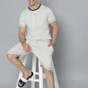 Producto de gran oferta, recién llegado, camisetas y pantalones cortos de manga corta de verano para hombres, conjunto doble de colores en contraste, conjuntos gemelos para hombres para adultos OEM - Product Image 4